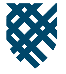 Shield logo in Macalester blue